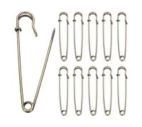 sourcing map 20pcs Safety Pins 4 Inch (100mm) Electroplated Steel Large Safety Pin Heavy Duty Sewing Safety Pins Bulk for Clothes Sewing Arts DIY Crafts, Bronze