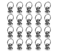 sourcing map 20Pcs Screw Round Head Rivet, 7mm Pull Ring Rivet Fasteners, Screw Rivet Studs for DIY Leather Craft Belt Purse Handbags (Metallic Black)