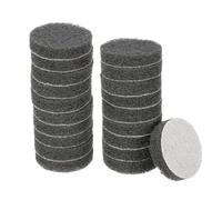 sourcing map 20pcs Scrubber Scouring Pads 800 Grits 2 Inch Drill Power Brush Hoop and Loop Surface Conditioning Disc Drill Scuffing Disc Scrub Pads for Home Kitchen Cleaning, Grey