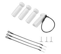 sourcing map 20Pcs Security Hard Tags - Reusable AM 58kHz Retail Security Clothes Hard Tags 2.01" Length with Pins Lanyards, Fits Clothing/Shoes/Hats, Light Gray