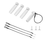 sourcing map 20Pcs Security Hard Tags - Reusable AM 58kHz Retail Security Clothes Hard Tags 2.56" Length with Pins Lanyards, Fits Clothing/Shoes/Hats, Light Gray