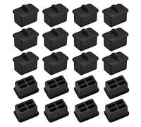 sourcing map 20pcs SFP-A Silicone Protectors Port Anti Dust Cap Cover Black