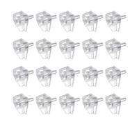 sourcing map 20pcs Shelf Support Peg 5mm/0.2" Steel Bracket Pegs with Pin Shelf Peg Shelf Clips for Furniture Bookcase Wardrobe Kitchen Cupboard, Transparent