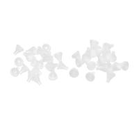 sourcing map 20pcs Shower Head Replacement Nozzles, Silicone Nozzle Universal Sprinkler Spout Round Nib Fit 4mm Hole Heat Resistant Spray Hole for Bathroom Rain Shower Head, Transparent/White