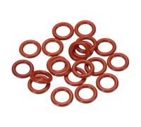 sourcing map 20pcs Silicone O-Ring 10mm OD 6mm ID 2mm Width Metric Sealing Gasket Plumbing VMQ Seal O-Ring Washer for Pressure Washer Air Gas Connections Auto Repair, Red