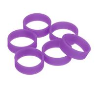sourcing map 20Pcs Silicone Rubber Bands, 20x7mm Rubber Bands Rings Cable Ties Strong Elastic Bands Non-Slip for Cord Wrapping Bag Wraps, Purple