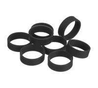 sourcing map 20Pcs Silicone Rubber Bands, 20x7mm Rubber Bands Rings Cable Ties Strong Elastic Bands Non-Slip for Cord Wrapping Bag Wraps, Black