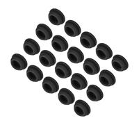 sourcing map 20pcs Silicone Snap in Locking Hole Plugs,12.5mm/0.5 Inch Mounting Diameter Narrow Groove Width 2mm Panel Seal Cover Round for Kitchen Bulkheads Waterproof Sealing Plugs Black