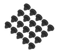 sourcing map 20pcs Silicone Snap in Locking Hole Plugs,3mm/0.1 Inch Mounting Diameter Narrow Groove Width 1.5mm Panel Seal Cover Round for Kitchen Bulkheads Waterproof Sealing Plugs Black