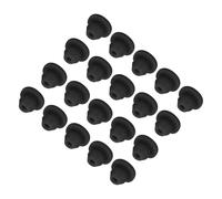 sourcing map 20pcs Silicone Snap in Locking Hole Plugs,4.5mm/0.2 Inch Mounting Diameter Narrow Groove Width 1.5mm Panel Seal Cover Round for Kitchen Bulkheads Waterproof Sealing Plugs Black