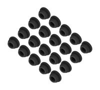 sourcing map 20pcs Silicone Snap in Locking Hole Plugs,8.5mm/0.3 Inch Mounting Diameter Narrow Groove Width 2mm Panel Seal Cover Round for Kitchen Bulkheads Waterproof Sealing Plugs Black