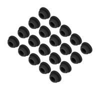 sourcing map 20pcs Silicone Snap in Locking Hole Plugs,9.5mm/0.4 Inch Mounting Diameter Narrow Groove Width 2mm Panel Seal Cover Round for Kitchen Bulkheads Waterproof Sealing Plugs Black