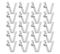 sourcing map 20pcs Single Button Kayak Paddle Snap Spring Clip 3.8x5.6x21mm 65Mn Spring Steel V-Shaped Hollow Lift Telescopic Locking Tube Pole Clips for Tent Umbrella Camping