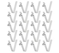 sourcing map 20pcs Single Button Kayak Paddle Snap Spring Clip 3.8x6.5x25mm 65Mn Spring Steel V-Shaped Hollow Lift Telescopic Locking Tube Pole Clips for Tent Umbrella Camping