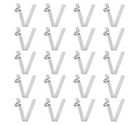 sourcing map 20pcs Single Button Kayak Paddle Snap Spring Clip 3x5x20mm 65Mn Spring Steel V-Shaped Hollow Lift Telescopic Locking Tube Pole Clips for Tent Umbrella Camping