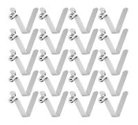 sourcing map 20pcs Single Button Kayak Paddle Snap Spring Clip 4.5x7x25mm 65Mn Spring Steel V-Shaped Hollow Lift Telescopic Locking Tube Pole Clips for Tent Umbrella Camping
