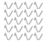 sourcing map 20pcs Single Button Kayak Paddle Snap Spring Clip 4.7x7x29mm 65Mn Spring Steel V-Shaped Hollow Lift Telescopic Locking Tube Pole Clips for Tent Umbrella Camping