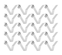 sourcing map 20pcs Single Button Kayak Paddle Snap Spring Clip 4.8x6.5x30mm 65Mn Spring Steel V-Shaped Solid Lift Telescopic Locking Tube Pole Clips for Tent Umbrella Camping