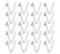 sourcing map 20pcs Single Button Kayak Paddle Snap Spring Clip 5x6.5x33mm 65Mn Spring Steel V-Shaped Hollow Lift Telescopic Locking Tube Pole Clip for Tent Umbrella Camping