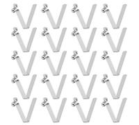 sourcing map 20pcs Single Button Kayak Paddle Snap Spring Clip 5x8x33mm 65Mn Spring Steel V-Shaped Hollow Lift Telescopic Locking Tube Pole Clips for Tent Umbrella Camping
