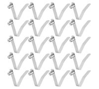 sourcing map 20pcs Single Button Kayak Paddle Snap Spring Clip 6x10x41mm 65Mn Spring Steel V-Shaped Solid Lift Telescopic Locking Tube Pole Clips for Tent Umbrella Camping