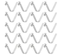 sourcing map 20pcs Single Button Kayak Paddle Snap Spring Clip 6x10x45mm 65Mn Spring Steel V-Shaped Hollow Lift Telescopic Locking Tube Pole Clips for Tent Umbrella Camping