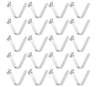 sourcing map 20pcs Single Button Kayak Paddle Snap Spring Clip 6x10x47mm 65Mn Spring Steel V-Shaped Hollow Lift Telescopic Locking Tube Pole Clips for Tent Umbrella Camping