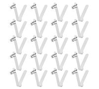 sourcing map 20pcs Single Button Kayak Paddle Snap Spring Clip 6x11x40mm 65Mn Spring Steel V-Shaped Hollow Lift Telescopic Locking Tube Pole Clips for Tent Umbrella Camping