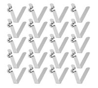 sourcing map 20pcs Single Button Kayak Paddle Snap Spring Clip 6x7x30mm 65Mn Spring Steel V-Shaped Hollow Lift Telescopic Locking Tube Pole Clips for Tent Umbrella Camping