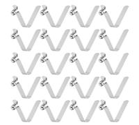 sourcing map 20pcs Single Button Kayak Paddle Snap Spring Clip 6x9x34mm 65Mn Spring Steel V-Shaped Hollow Lift Telescopic Locking Tube Pole Clips for Tent Umbrella Camping