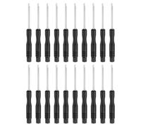 sourcing map 20pcs SL2.0 Mini Flat Head Screwdriver 3.15" Length Screwdrivers 1.8" Carbon Steel with Ergonomic Handle for DIY Repairing, Black