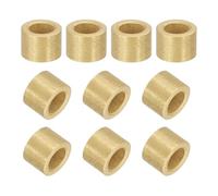 sourcing map 20Pcs Sleeve Bearings, 5mm Bore x 8mm OD x 6mm Length, Self-Lubricating Sintered Bronze Bushings