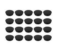 sourcing map 20Pcs Snug Plugs, Rubber Hole Plugs Round Soft Flexible Stopper Fit 15mm (0.59 Inch) Hole Dia., Waterproof Silicone Plug for Round Holes Sealing Kitchen Furniture, Black