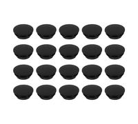 sourcing map 20Pcs Snug Plugs, Rubber Hole Plugs Round Soft Flexible Stopper Fit 16mm (0.63 Inch) Hole Dia., Waterproof Silicone Plug for Round Holes Sealing Kitchen Furniture, Black