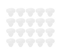 sourcing map 20Pcs Snug Plugs, Rubber Hole Plugs Round Soft Flexible Stopper Fit 4mm (0.16 Inch) Hole Dia., Waterproof Silicone Plug for Round Holes Sealing Kitchen Furniture, Translucent
