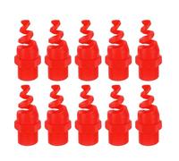 sourcing map 20Pcs Spiral Cone Nozzles, 1/2" Male PP Plastic Dust Remove Sprayer Atomization Sprinkler for Garden Watering Fire Proof Gas Cooling, Red