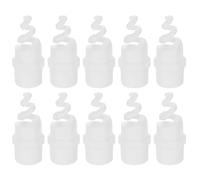 sourcing map 20Pcs Spiral Cone Nozzles, 3/4" Male PP Plastic Dust Remove Sprayer Atomization Sprinkler for Garden Watering Fire Proof Gas Cooling, White