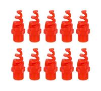 sourcing map 20Pcs Spiral Cone Nozzles, 3/8" Male PP Plastic Dust Remove Sprayer Atomization Sprinkler for Garden Watering Fire Proof Gas Cooling, Red