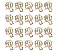 sourcing map 20pcs Spring Band Type Hose Clamps 10.5mm Fuel Line Hose Spring Clip Silicone Vacuum Hose Pipe Clamp Low Pressure Tube Clip Fastener, Colorful