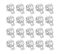 sourcing map 20pcs Spring Band Type Hose Clamps 11mm Fuel Line Hose Spring Clip Silicone Vacuum Hose Pipe Clamp Low Pressure Tube Clip Fastener, Silver