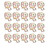 sourcing map 20pcs Spring Band Type Hose Clamps 12.5mm Fuel Line Hose Spring Clip Silicone Vacuum Hose Pipe Clamp Low Pressure Tube Clip Fastener, Colorful