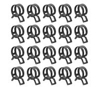 sourcing map 20pcs Spring Band Type Hose Clamps 13mm Fuel Line Hose Spring Clip Silicone Vacuum Hose Pipe Clamp Low Pressure Tube Clip Fastener, Black