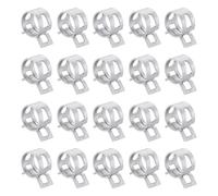 sourcing map 20pcs Spring Band Type Hose Clamps 14mm Fuel Line Hose Spring Clip Silicone Vacuum Hose Pipe Clamp Low Pressure Tube Clip Fastener, Silver