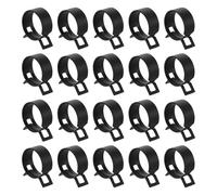 sourcing map 20pcs Spring Band Type Hose Clamps 25mm Fuel Line Hose Spring Clip Silicone Vacuum Hose Pipe Clamp Low Pressure Tube Clip Fastener, Black