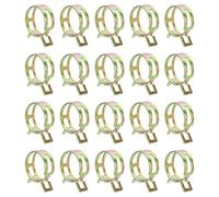 sourcing map 20pcs Spring Band Type Hose Clamps 25mm Fuel Line Hose Spring Clip Silicone Vacuum Hose Pipe Clamp Low Pressure Tube Clip Fastener, Colorful
