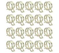 sourcing map 20pcs Spring Band Type Hose Clamps 30mm Fuel Line Hose Spring Clip Silicone Vacuum Hose Pipe Clamp Low Pressure Tube Clip Fastener, Colorful