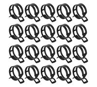 sourcing map 20pcs Spring Band Type Hose Clamps 32mm Fuel Line Hose Spring Clip Silicone Vacuum Hose Pipe Clamp Low Pressure Tube Clip Fastener, Black