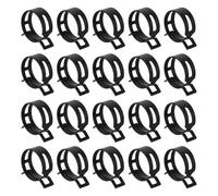 sourcing map 20pcs Spring Band Type Hose Clamps 33mm Fuel Line Hose Spring Clip Silicone Vacuum Hose Pipe Clamp Low Pressure Tube Clip Fastener, Black