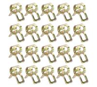 sourcing map 20pcs Spring Band Type Hose Clamps 5.5mm Fuel Line Hose Spring Clip Silicone Vacuum Hose Pipe Clamp Low Pressure Tube Clip Fastener, Colorful