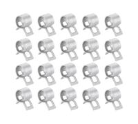 sourcing map 20pcs Spring Band Type Hose Clamps 7mm Fuel Line Hose Spring Clip Silicone Vacuum Hose Pipe Clamp Low Pressure Tube Clip Fastener, Silver